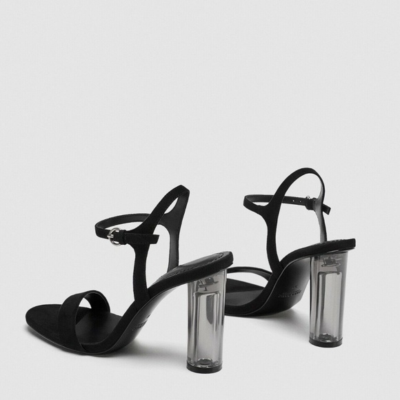 Zara Shoes Zara High Heel Sandals W Methacrylate Heels Poshmark